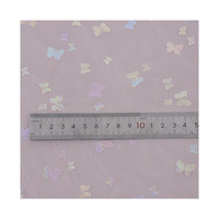 Tissu de dentelle papillon pailleté pour emballage de bouquet de bricolage Filet d'emballage de fleurs avec maille de fleurs papillon