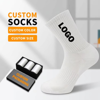 Chaussettes mi-mollet pour hommes, personnalisables avec logo, anti-humidité, pour usage quotidien, vente en gros OEM