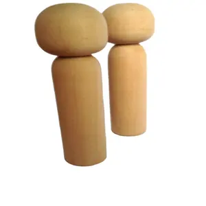 10 Cm Boneka Pasak Kerajinan Rumah Kartun DIY Kayu Belum Selesai Lukisan DIY Boneka Pasak Kayu