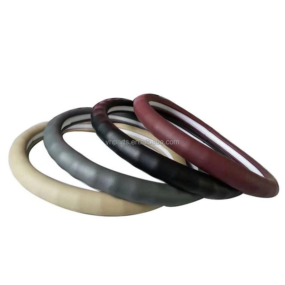 15 дюймов бежевый прочный PU кожаный автомобильный чехол для руля