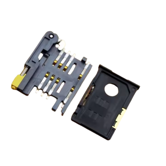 KF-016 6+2P SIM Card Holder Plug Type Self Push Connector for SIM900A