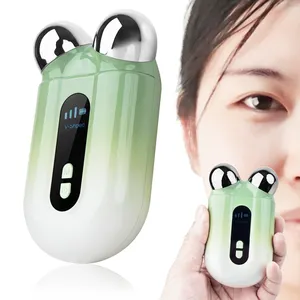 Microcurrent Face Roller Facial Massager USB EMS Facial Shaping Ferramenta para levantar o rosto e aperte a pele