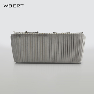 WBERT nórdico moderno plisado Casual roscado asiento trasero moda recepción sofá Villa Hotel ventas Departamento sala de estar muebles - Product Image 3