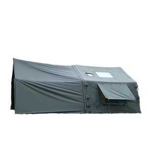 Tente de camping gonflable extérieure imperméable verte pour 4-7 personnes, en tissu Oxford, avec une chambre, idéale pour les fêtes en famille - Product Image 1