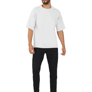 Personalizado 100% algodón Vintage Heavyweight camisetas para hombres transpirable hombro ligero tejido de punto Streetwear estilo Digital Puff - Product Image 1