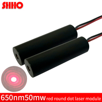 Module laser rouge circulaire à points rouges, 650nm 50mw, de haute qualité, classe industrielle, pistolet CS, personnalisable