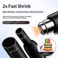 Tube thermorétractable en silicone épaissi basse tension 1kV Isolation 2:1 Ratio de rétrécissement Manchon durable Multicolore Imperméable