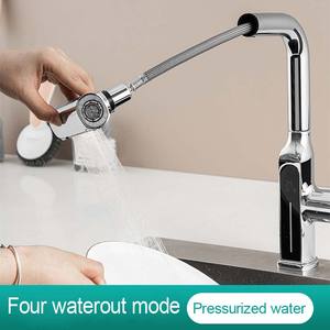 Robinet de cuisine évier pulvérisateur anti-éclaboussures en laiton chaud et froid extractible rétractable extensible pivotant <span class=keywords><strong>lave</strong></span>-<span class=keywords><strong>vaisselle</strong></span> bassin - Product Image 2