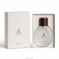 Flacon pulvérisateur de parfum en verre transparent carré de haute qualité, luxe, 30 ml, 50 ml, 100 ml, fond épais, avec boîte