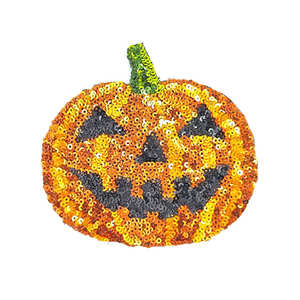 Lentejuelas Halloween DIY parche calabaza bordado - Product Image 2