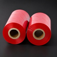 Pita Satin Tahan Suhu Tinggi Merah 50mm X 300m Kompatibel Godex RT700i Pita Satin untuk Pencetakan