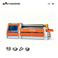 Machine à cintrer les tôles hydraulique CNC à 4 rouleaux HAVICNC W12-12x2000, machine à cintrer l'acier automatique de 12 mm pour tubes coniques et ovales