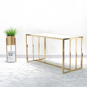 Vendita al dettaglio di scarpa moderna vetrina in acciaio inox semplice marmo tabella di visualizzazione - Product Image 6