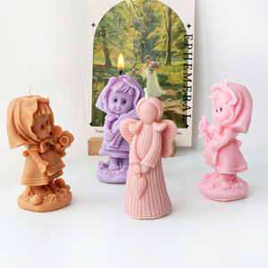 Molde de Silicona <span class=keywords><strong>3D</strong></span> de <span class=keywords><strong>Caperucita</strong></span> <span class=keywords><strong>Roja</strong></span> con Frutas, Molde de Resina para Figura de Niña, para Arte y Decoración del Hogar - Product Image 1