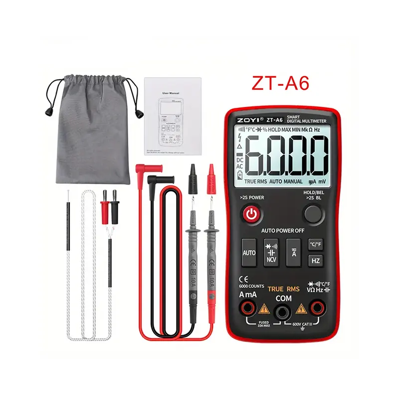 高精度TrueRmsオートレンジ電流計電圧計ZT-A6スマートデジタルマルチメーター