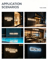 Letrero Luminoso de Acero Inoxidable con Retroiluminación LED y Logotipo 3D Personalizado para Empresas, Multicolor, Publicitario, para Edificios