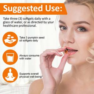 Acentiallabs soğuk preslenmiş organik kabak çekirdeği yağ yumuşak jel kapsüller olmayan gdo erkekler & kadınlar için kabak çekirdeği yağ diyet takviyesi - Product Image 4