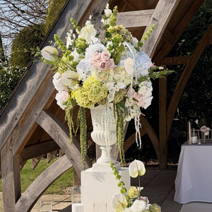 HK-FB074 <b>Artificial</b> Rose Silk Wedding Flower Ball Centerpiece Backdrop Flower Ball Event Table Flower Ball - Product Image 5