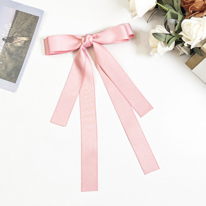 Koreaanse stijl dubbellaagse strik met kristallen lint, handgemaakt voor vrouwen - Product Image 4