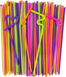 Flexible Bendy Drinking <b>Straws</b> BPA Free & Eco-Friendly Biodegradable <b>Disposable</b> Camping <b>Straws</b> in Assorted Colors - Product Image 1