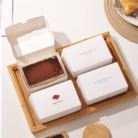 Tiramisu Dessert Boîte à gâteaux Emballage de gâteau Boîtes en papier Boîte d'emballage alimentaire en plastique
