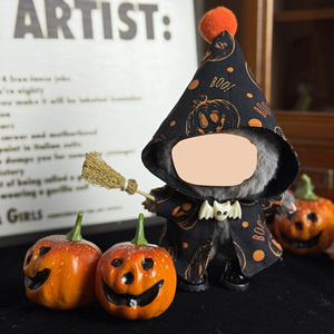 Venta al por mayor caliente 17cm muñeca disfraz de Halloween lindo calabaza <span class=keywords><strong>capa</strong></span> sombrero ropa conjunto para 17cm muñeca - Product Image 2