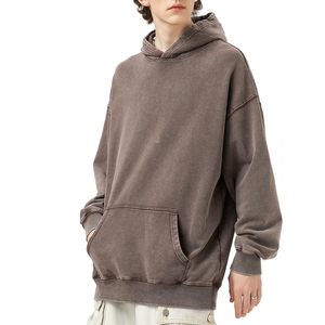 Sudadera con Capucha Unisex de Corte Regular, Informal, de Poliéster/Algodón Transpirable, Mangas Largas, Lavado Enzimático, para Otoño, ODM - Product Image 2