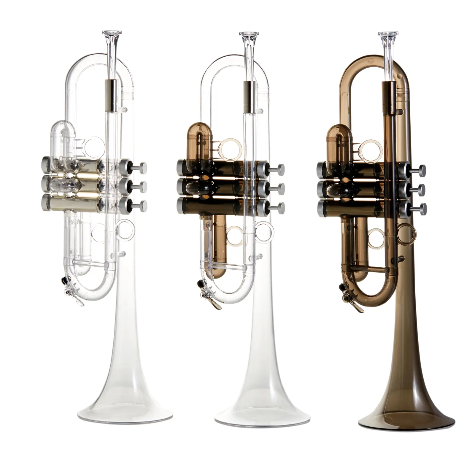 Factory Direct Sale New Plastic Trumpet Transparent C trumpet Set with 7C Mouthpiece Instruments Musical Trumpet