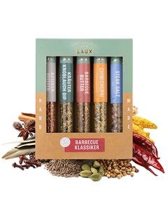 <span class=keywords><strong>Coffret</strong></span> cadeau d'épices pour barbecue Laux Grill, 5 épices de barbecue de qualité supérieure, accessoires pour salade de haute qualité, cadeaux originaux pour hommes et femmes, Pâques - Product Image 1