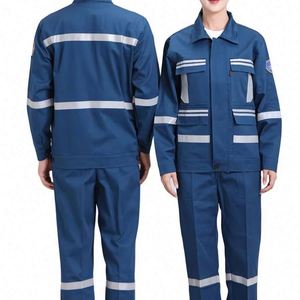 Uniformes de Trabajo Unisex de Algodón Transpirable con Logotipo Personalizado, Antiarrugas, Antiestáticos, Ignífugos y Reflectantes para la Construcción - Product Image 1