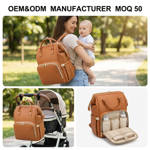 <span class=keywords><strong>Sac</strong></span> à dos pour <span class=keywords><strong>maman</strong></span> OEM ODM personnalisé, grande capacité, en cuir PU, <span class=keywords><strong>sac</strong></span> à couches pour nouveau-né, <span class=keywords><strong>sac</strong></span> à couches pour bébé pour les parents, vente chaude - Product Image 1