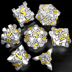 <span class=keywords><strong>Set</strong></span> <span class=keywords><strong>di</strong></span> 7 Dadi Metallici D&D RPG con Design Cubo <span class=keywords><strong>di</strong></span> <span class=keywords><strong>Rubik</strong></span>, Personalizzabili con Logo, per Giochi da Tavolo - Product Image 6