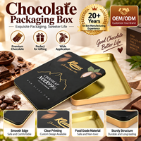 Boîte d'emballage personnalisée pour chocolat en étain de qualité alimentaire, conteneur en étain