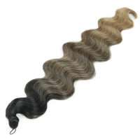 Cheveux synthétiques ondulés pour tresses bohèmes, extensions de cheveux en vrac ondulés, brun ombré blond, vente chaude