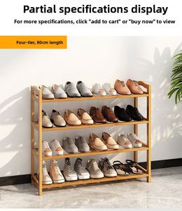 Wholesale Tool-Free Easy Assembly Bamboo Rack, Ventilated Freestanding Holder No Drill Shoe Storage Organizer for Home - Product Image 3