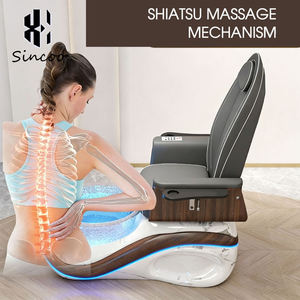 Fauteuil de pédicure électrique mobile haut de gamme de luxe avec siège inclinable, système de jets d'hydrothérapie, lumières LED, pompe de drainage et fonction de massage - Product Image 3