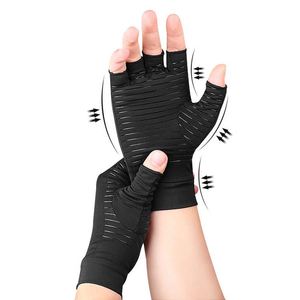 Guantes de Compresión de Medio Dedo para Artritis Reumatoide, Spandex Antideslizante, Unisex, para Gimnasio, Ciclismo, Alivian el Dolor de Manos y Dedos, Uso en Exteriores - Product Image 3