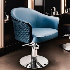 Chaise de salon de coiffure hydraulique professionnelle avec un design moderne, en cuir synthétique, durable et portable - Product Image 6