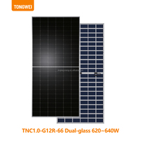 Panneau solaire bifacial Tongwei TNC1.0 G12R-66 620-640W de type N à demi-cellules, double vitrage, efficacité 23,7 %, module PV de niveau 1