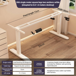 Bureau de travail moderne à hauteur réglable électriquement avec design ergonomique, contrôle mémoire et structure métallique - Product Image 6