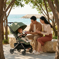 Poussette bébé pliable à une main, légère, compacte, portable, pour les voyages, avec taille de cabine