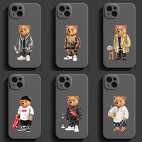 Dessin animé Anime luxe étui en silicone TPU pour iPhone 12 13 14 15 16 Mini Pro Max Xs Xr 6 7 8 Plus entièrement couvrir protéger la conception mignonne