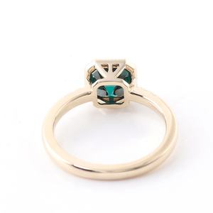 Anillos de Compromiso de Moda Chapados en Oro de 18k con Moissanita para Chicas, Anillos Vintage con Corte Asscher, Personalizables, Regalo de Aniversario - Product Image 6