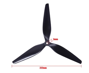 Hélice de Dron de Plástico Gris de Tres Palas HQ Prop 1050 de 10 Pulgadas, Máquina de Desplazamiento FPV, Palas de Avance y Retroceso - Product Image 4