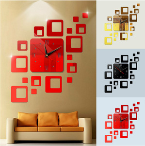 3D moderne auto-adhésif acrylique miroir <span class=keywords><strong>horloge</strong></span> murale bricolage autocollant <span class=keywords><strong>horloge</strong></span> pour la décoration de la maison - Product Image 1