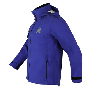 Xk26 111 Chaqueta de trabajo impermeable y resistente al viento para hombre, revestimiento de poliéster, uso en exteriores, con capucha, resistente a desgarros, azul - Product Image 1