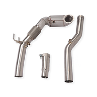 Downpipe Knalpot OEM High Flow dengan Sambungan Fleksibel untuk Audi S3 8V 2.0T 2019-2024 SS304 Kompatibel OPF Peningkatan Performa Mobil