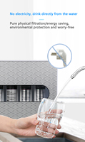 Vamia Équipement de purification d'eau domestique pratique à 5 niveaux Purificateur de filtre à eau de cuisine