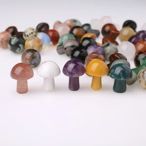 Wholesale Crystal Stone Mushroom Natural Quartz Crystal Stone 2cm Mini Crystal Mushroom for decoration