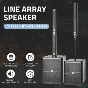 Professional Double 10/12/15 inch Line Array Speakers Subwoofer PA audio line array speaker system for Karaoke dj party